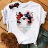 Disney Cartoon Mickey Mouse Print Cotton T-Shirt Women Tops Graphic Hippie Tees Funny Harajuku T-shirt Fashion Female Tshirt
