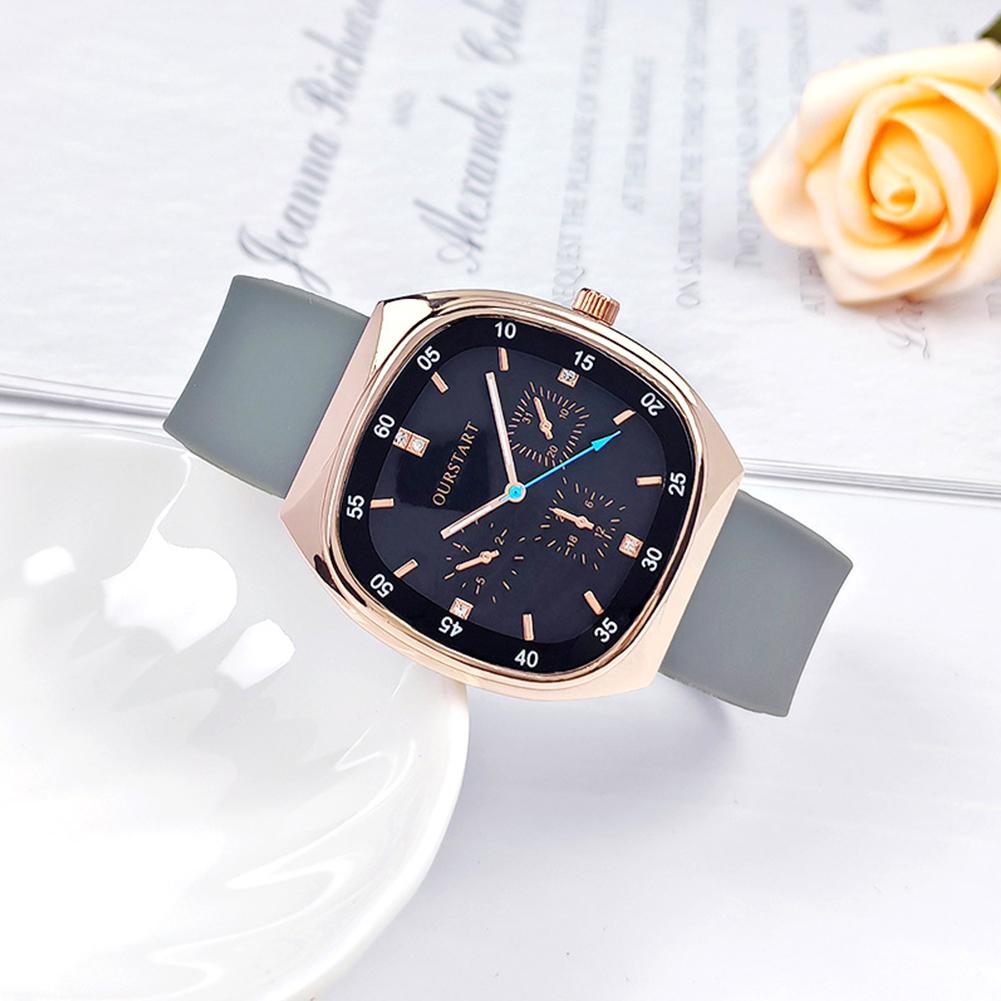 Weiche Mode Damenuhr Strassbesetzt Quarz Silikonband für Herren- und Damenuhren Quarzuhr Armbanduhr