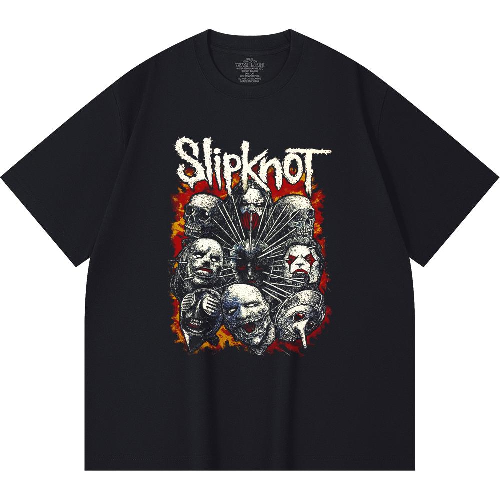 T-shirt Heavy Metal 100% Cotone 230 Gsm Stampa Band Rock Musica Popolare Unisex T-shirt Pesante in Cotone