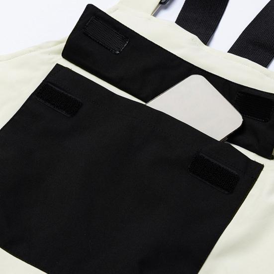 Yousheng Ski Snowsuit Windproof Warm Insulated Adjustable Strap Workwear with Multi Pockets Reinforced Legs Lightweight Outdoor Winter Overalls