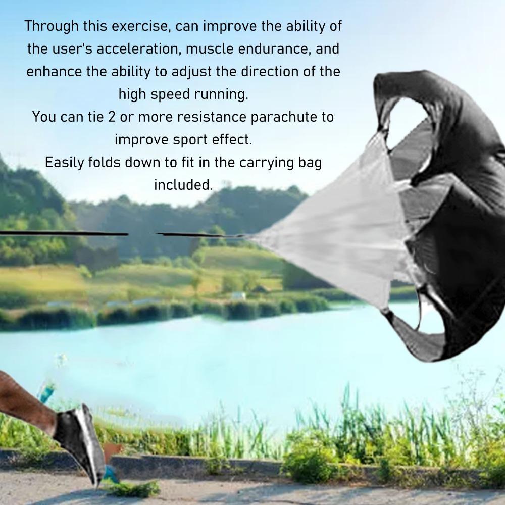 3PCS Side-Release Clasp Speed Training Parachute Running Sprint Chute  Explosive Power