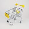 Colorful Mini Shopping Cart Decoration - Plastic Desktop Organizer with 4 Wheels and Side Pockets, Suitable for Desk decoration