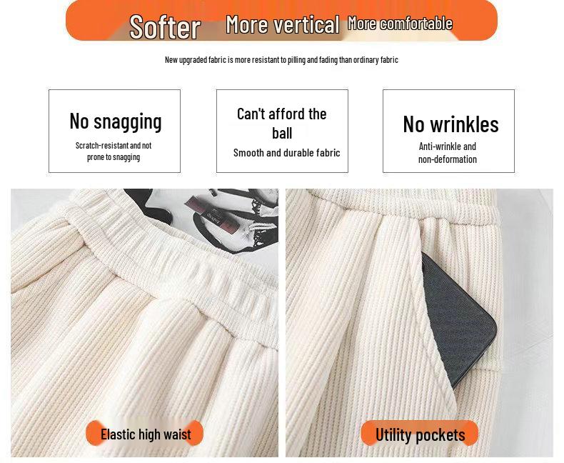 High Waist Winter Velvet Harem Pants for Women: Thick, Loose, Versatile Sweatpants