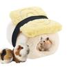 Cama Quente para Hamster Fofa Formato de Sushi Ninho para Pet Caverna Casa Quente de Inverno para Hamster para Dormir Esconder Aconchegar Escalar Anão