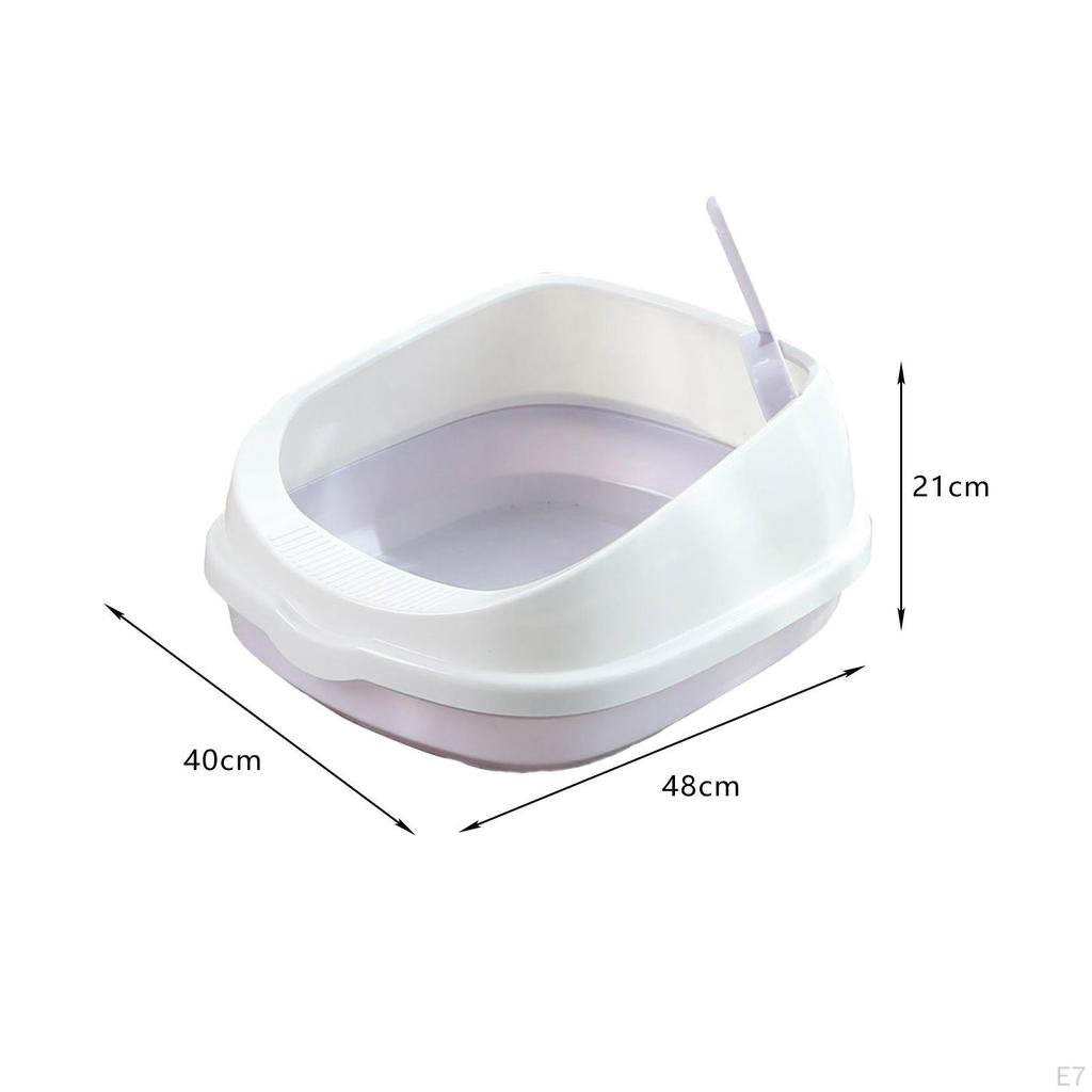 Cat Toilet Removable Large Semi-enclosed Litter Tray with for Cats