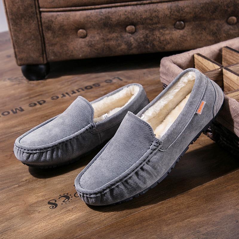 Mocasini din piele intoarsa pentru barbati, pantofi casual de barca, mocasini hombre, incaltaminte de iarna pentru barbati, adidasi barbatesti slip-on, incaltaminte de lux pentru barbati adulti