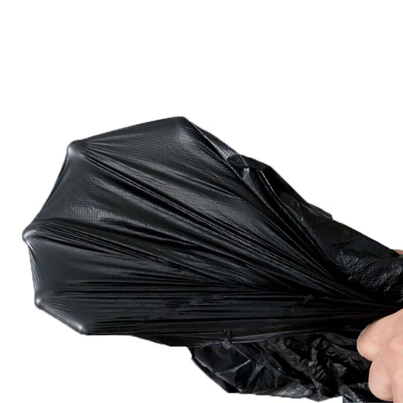 Homeglen Disposable Black Thickened T-Shirt Garbage Bags