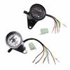 Universal Motorcycle Speedometer Odometer 12V Motorcycle Dual Speed Meter with LED Indicator