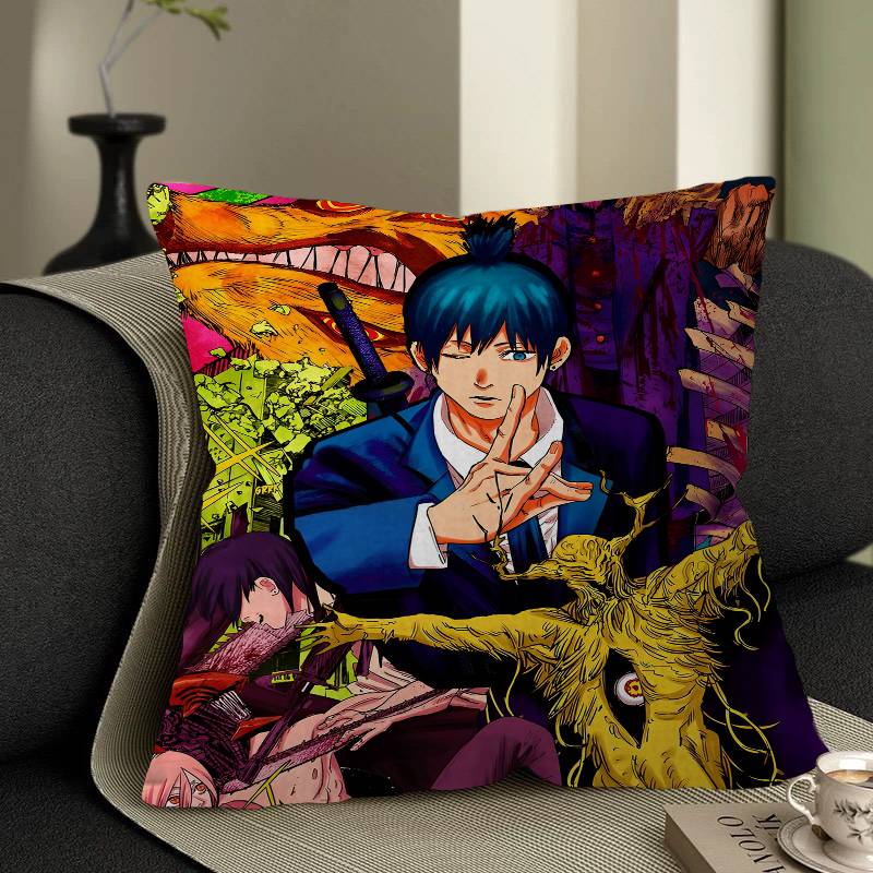 Anime Chainsaw Man Pillowcases Home Bedding Decorative Pillow Cover Wedding Super Soft Pillow Case
