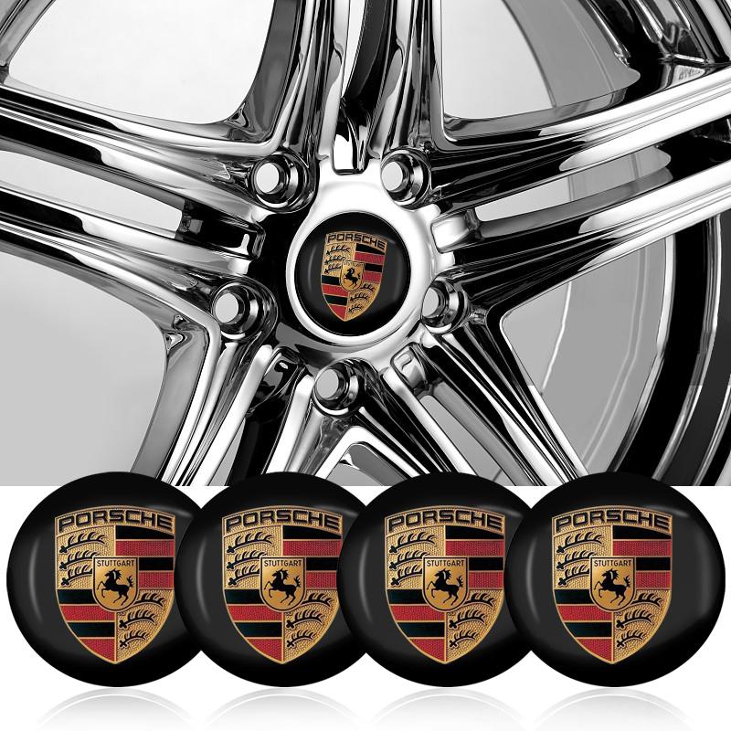 4 ks 56mm Samolepka Středové Krytky Nábojů Kol Auta Příslušenství Pro Porsche Boxster Cayenne Panamera Macan Cayman 911 918 996 917 991