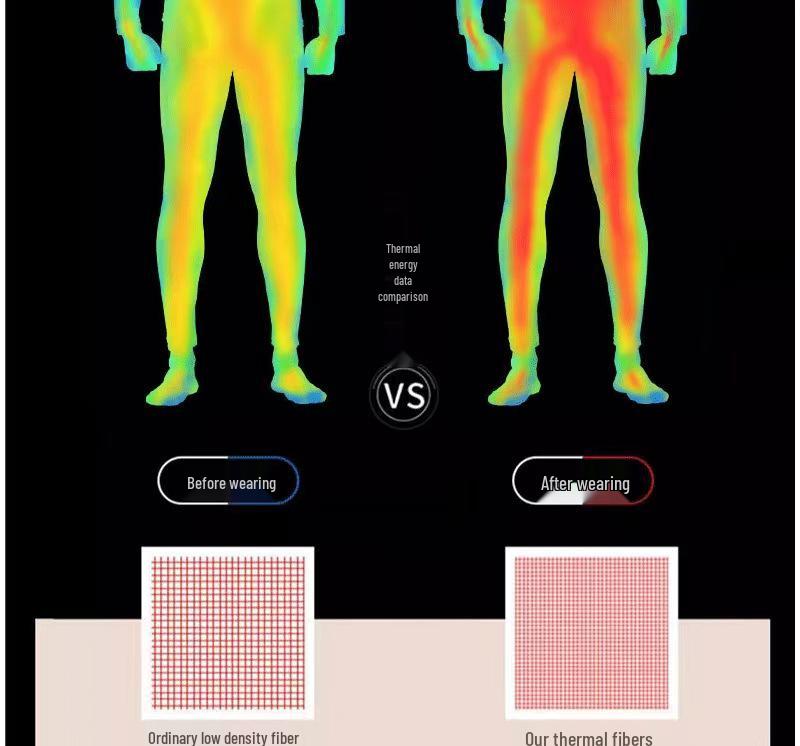 Men's Fleece-Lined Winter Thermal Quick-Dry Sports Base Layer Set
