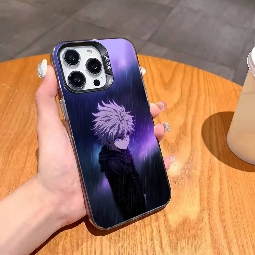 Hunter Cool K-Killua NEW Phone Case For iPhone17,16,15,14,13,12,11,Pro,MAX Gray Matte Silicone Black Cover