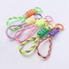 Double-Layer Woven Keychain Bag with Carabiner Pendant for DIY Hanging