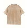 Gewaschenes T-Shirt für Herren, mit stilvollem Print von Southwester New York, Street Style, Bequem, Weich, Atmungsaktiv, mit Vintage-Waschung, Outdoor-Bekleidung