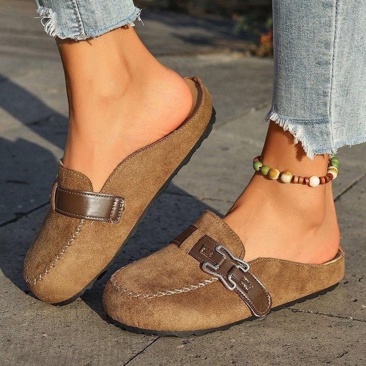 Causal Cork Footbed Clogs for Women Memory Foam Arch Support Platform Slippers Women's Lightweight Slip-ons Mules Shoes Vegan Suede Clogs Sandals