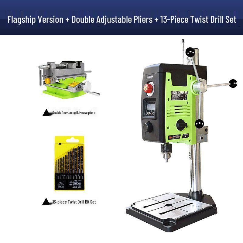 High-Precision 220V Multi-Functional Brushless Digital Bench Drill for Home Use