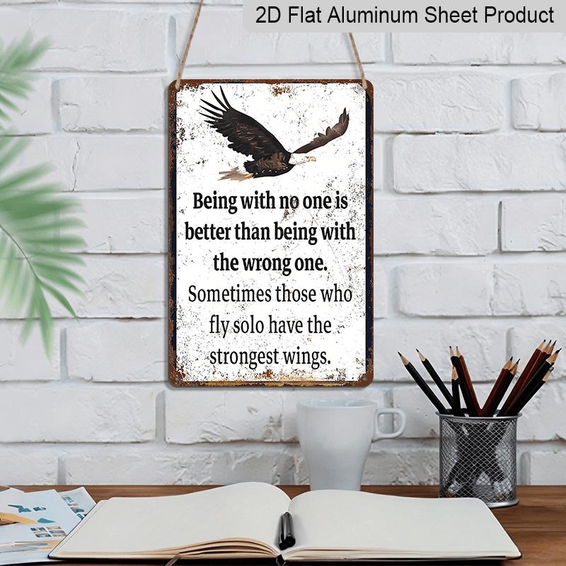 2D Flaches Metallschild, Adler im Flug Inspirierende Wandkunst, Diese Stilvolle Kunst-Wanddekoration Ist Ein Humorvolles Aluminiumschild Geschenk, Geeignet für Ihr