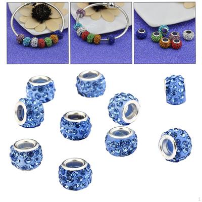 Legering Europese Strass Kralen 8x10mm Groot Gat Losse Spacer DIY Sieraden Maken