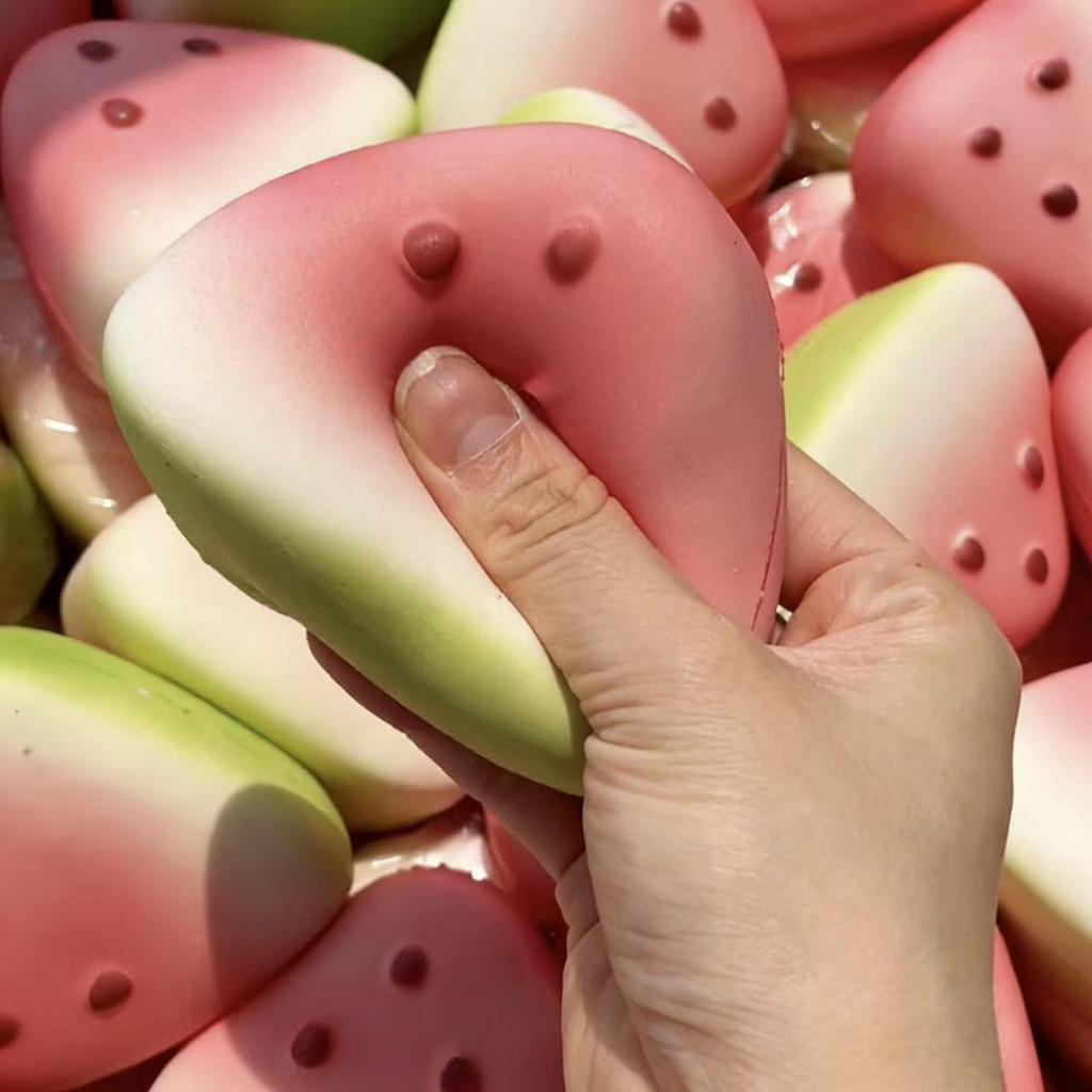 Melounový Squeeze Taba Squishy Hračka Kawaii Červená Růžová Squishies Fidget Hračka Ovoce Zelenina Měkká Dívčí Narozeninový Dárek Hračka