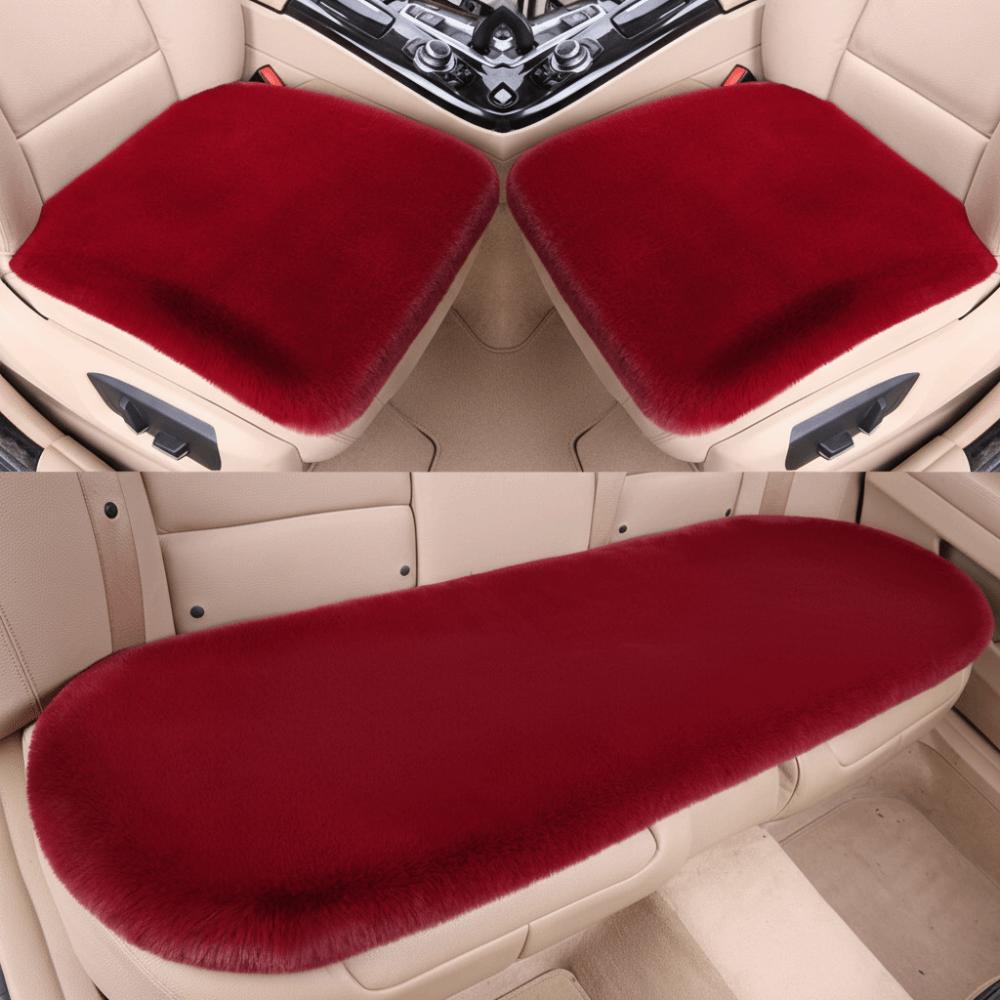 Thick Auto Seat Cushion Comfortable Faux Fur Car Seat Cover Practical Plush Car Seat Cover  Winter