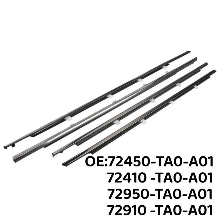 

Honda Accord 08-13 Door Glass Trim & Waterproof Window Seal 72450-TA0-A01, 72410-TA0-A01