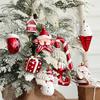 2/4Pcs Cartoon Red Plastic Christmas Ornaments, Xmas Tree Hanging Pendants, Holiday Decorations for Home, Bar, Shop, Wedding & Party