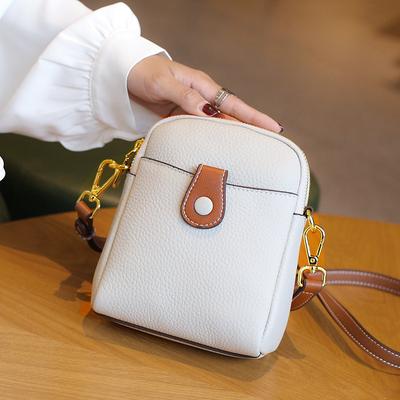 Maza soma īsta āda sievietēm Mobilā tālruņa soma Crossbody soma sievietēm Modes augšējā slāņa govs ādas plecu soma