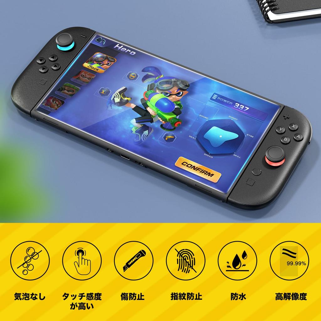 HEYSTOP Switch 2 Compatible with Switch 2 Includes Tempered Glass and Thumb and Large Capacity Storage for and Convenient To Carry 4-in-1 Case, Dock,