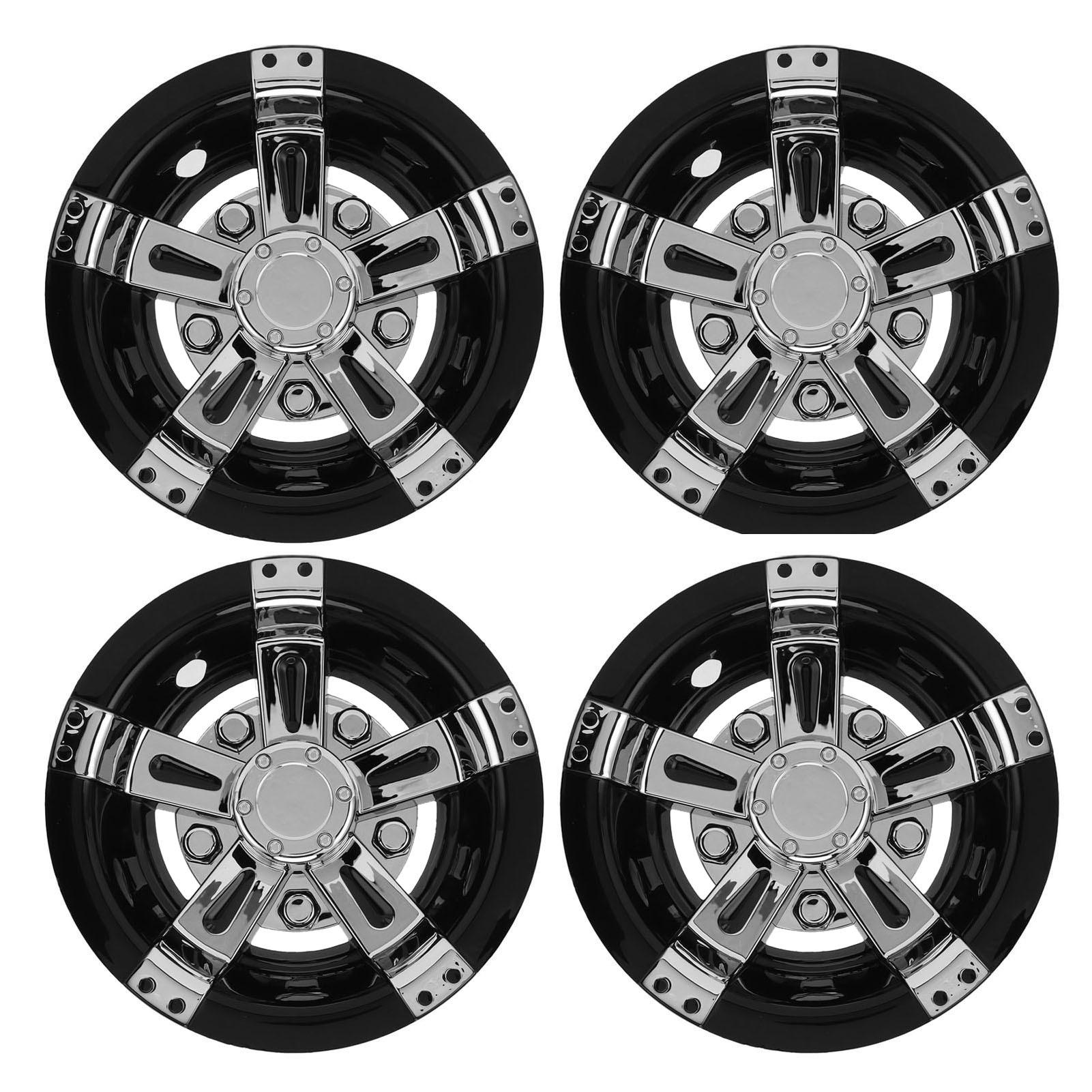 4pcs 8in Golf Cart Wheel Hub Cap Reduce Wind Resistance ABS Lightweight Replacement for E‑Z‑GO