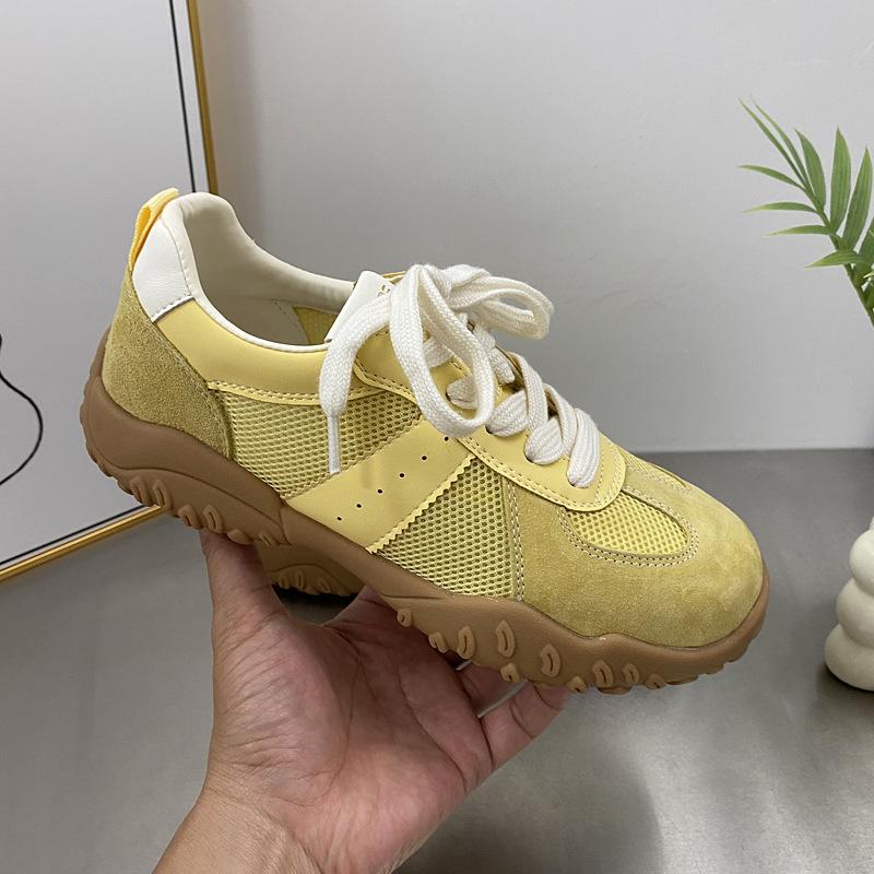 

Leather hollow mesh breathable women s summer new thick-soled retro sports and leisure shoes 40