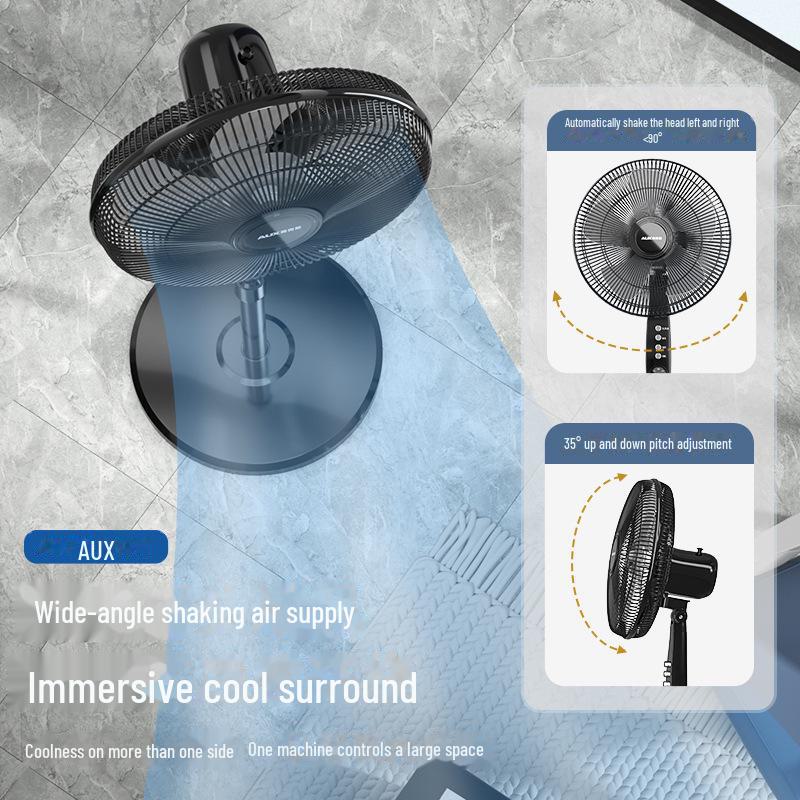 Remote Controlled Quiet Oscillating Floor Fan for Home or Office