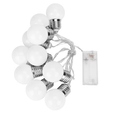 1.5m 10LED Milk White Bulb String Lights Decoration Lamp for House Courtyard Christmas FestivalWarm