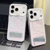 Cartoon Hello Kitty Bracket Holder Phone Case For Iphone 17 Pro Max 17 Air 16 15 14 11 12 13 Pro Max 16 Plus 16e 13 Mini Casing