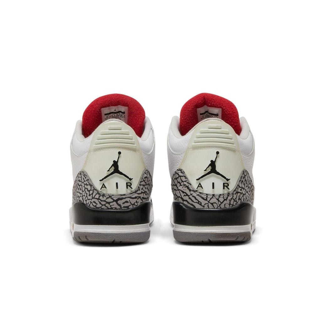 Air Jordan 3 Retro 'White Cement' 2011 (Unisex) Weiße / Feuerrote / Zementgraue / Schwarze Vintage Basketballschuhe 136064 105
