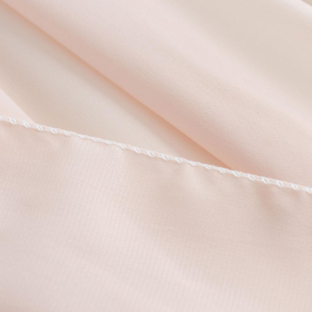 Rose Golden Table Runner Modern Decorative Pure Color Chiffon Dining Tabletop Linens with 2 White Ties for Wedding