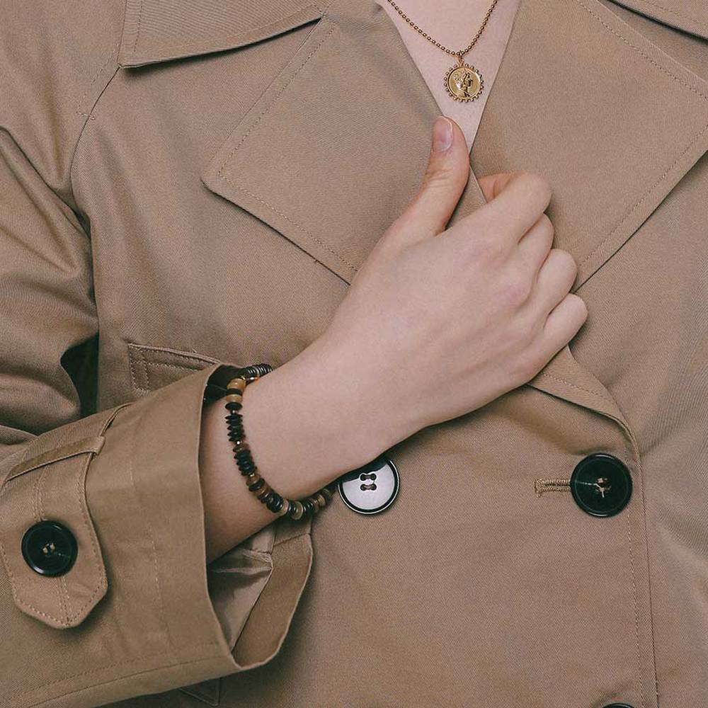 J.Lauren Brown Agate Gemstone Chip Bracelet B01058