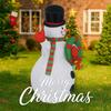 5.9FT Giant Inflatable Toy Snowman Wreath Xmas Yard Lawn Party Decoration with LED Lights Christmas Home Supplies Ornament Gift