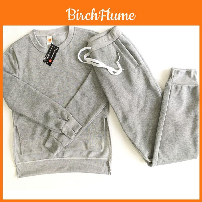 Women's Tracksuit Hoodies Pants Sets Solid Color Sport Wear Casual 2pcs Suit For All Day Comfort