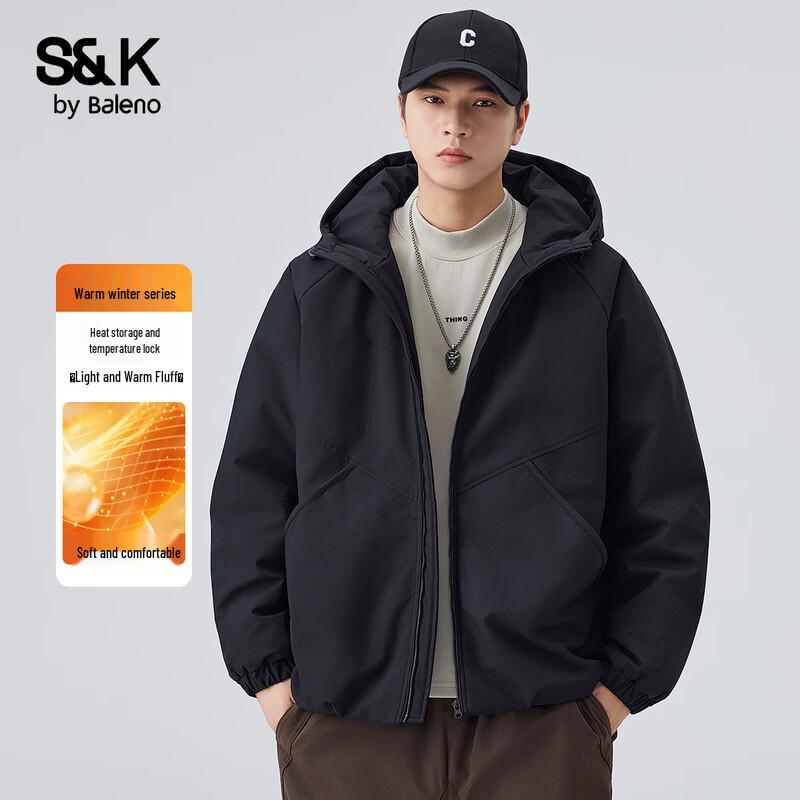 Baleno S&K Men's Waterproof Hooded Padded Jacket