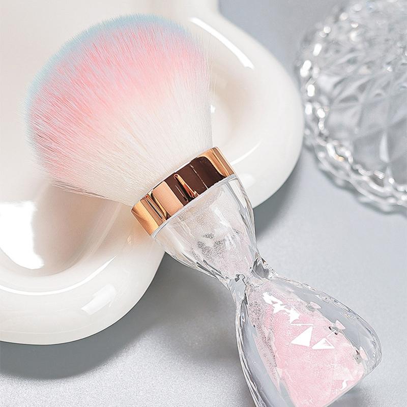 1Pcs Professionals Nails Art Brush Hourglass Style Dust Cleaning Make Up Brush Manicure Accessories Equipment Tools