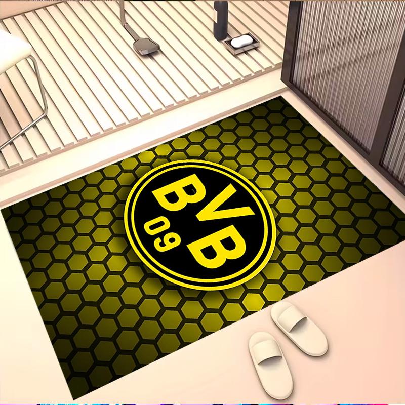 Borussia Dortmund Print Rug, Washable Floor Carpet, For Entryway Dorm Laundry Room Office Study, Home Decor Birthday Christmas Gift