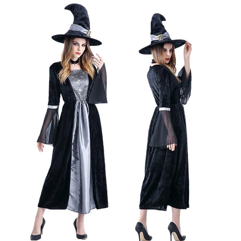 Halloween Adult Costume Witch Witch Mesh Dress Horror Witch Character Performance Costume
