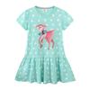 2025 European & American Style Cartoon Princess Dresses - Summer Short-Sleeved Girls' Clothing
