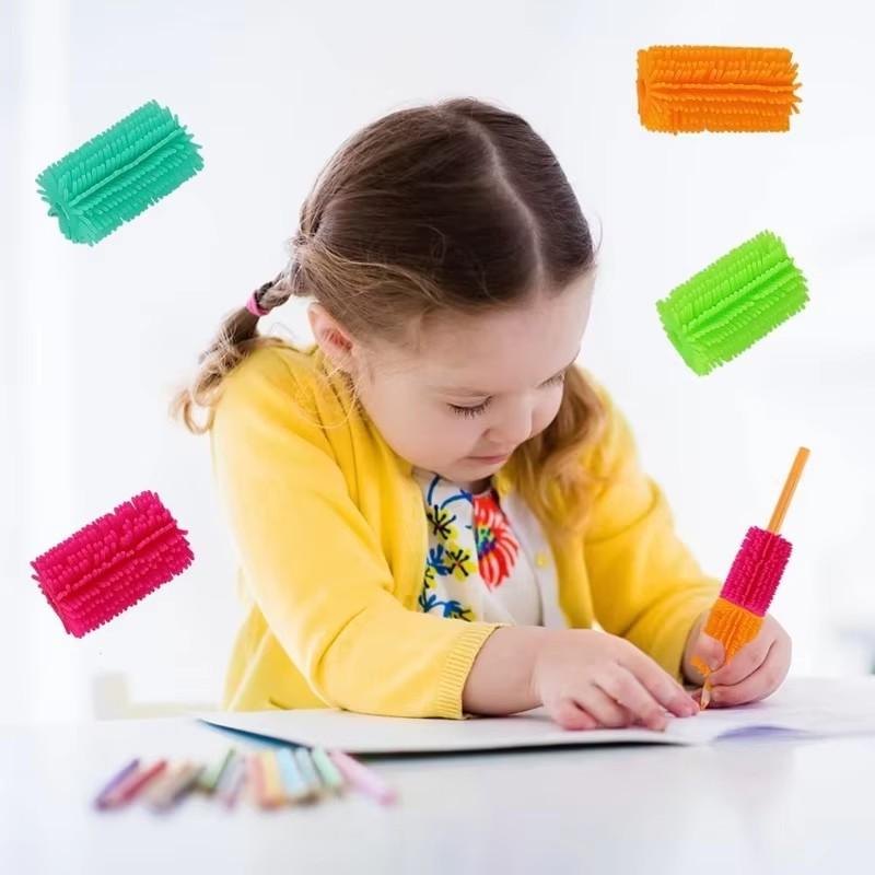 5/10 Pièces Poignée de Stylo TPR Aide à la Pratique Poignée d'Écriture Dispositif de Correction de la Posture Pour Enfant Stylo d'Écriture à la Main Porte-Stylo Jouet à Presser