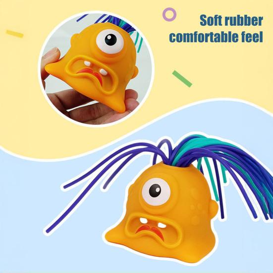 Hair Pulling Screaming Demon Toy with Light 6 Sound Effects Stress Anxiety Relief Portable Kids Teens Adults