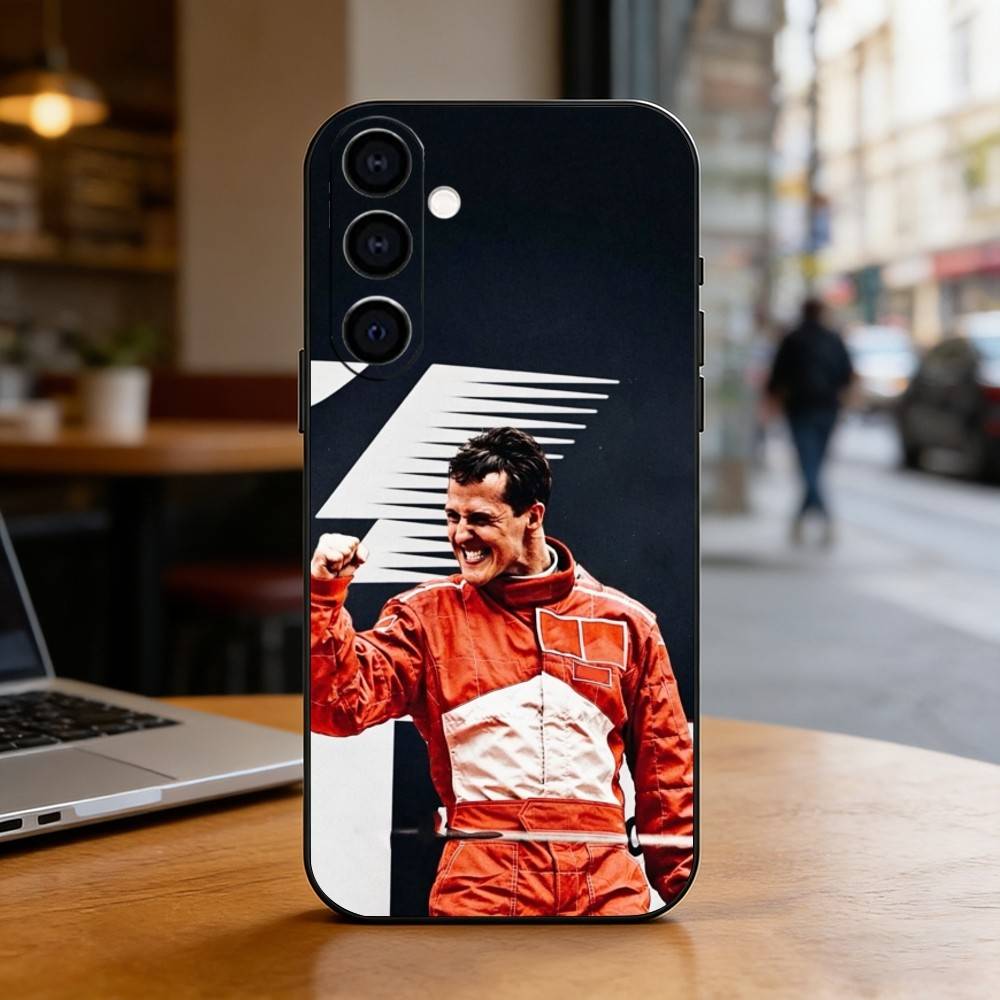 Racing Driver M-Michael S-Schumacher Phone Case Black Silicone Soft For Samsung Galaxy A73,A72,A71,A70,A53,A52,A51