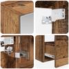 Bathroom Furniture Set 5 pcs Reclaimed Wood Effect Engineered Wood and Glass