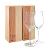 Wired Beans Eternal Glasses, Champagne K, Set of 2, 280ml, Wine Glasses, Champagne Glasses, Included In a Japanese Cedar Box