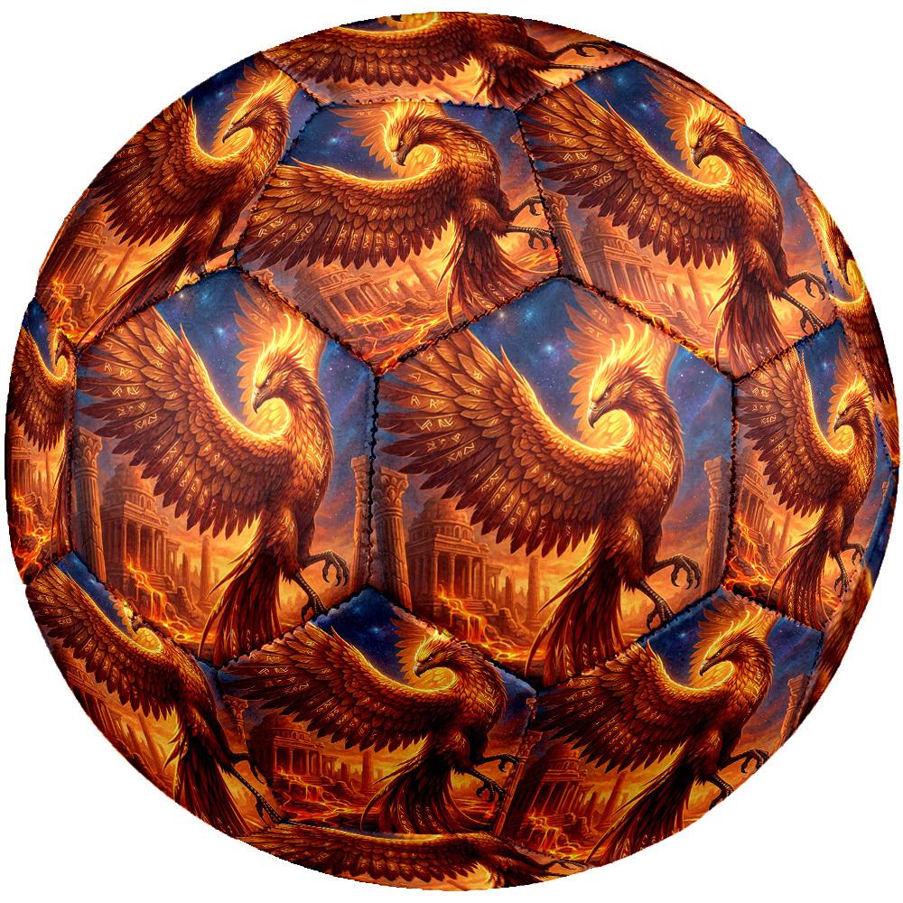 1pc Phoenix Theme Soccer Ball Football, Size 5, Lightweight PVC, Durable Outdoor Training Soccer Ball, Gift M61440