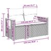 7 Piece Garden Sofa Set with Cushions Gray Poly Rattan